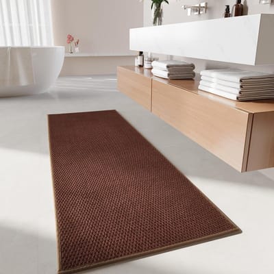 Badkamerloper - Gangtapijt - Vloer Droog Houden - Super absorberend - 60 x 177 cm - Bruin