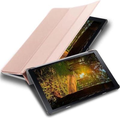 Cadorabo Tablet Hoesje geschikt voor Samsung Galaxy Tab A (10.5 Zoll) in PASTEL ROZE GOUD - Ultra dun beschermend geval met automatische Wake Up en Stand functie Book Case Cover Etui