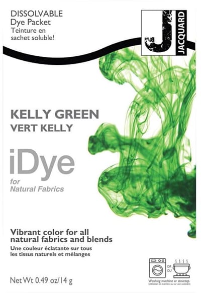 iDye Textielverf Grasgroen - Kledingverf - Stoffenverf - Voor Katoen Zijde Linnen en Rayon - 14 gram