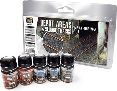 AMMO by Mig Jimenez Modelbouwdecoratie - MIG 7470 Depot Areas - Sludge Tracks - Weathering Set Effecten set