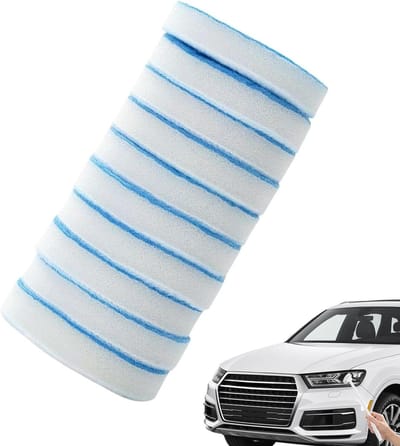 Autoruitenborstel Lange Steel - Glasreiniger Tool - Auto Ramen Wassen - Vervangbare Koppen - 10 Stuks - Wit