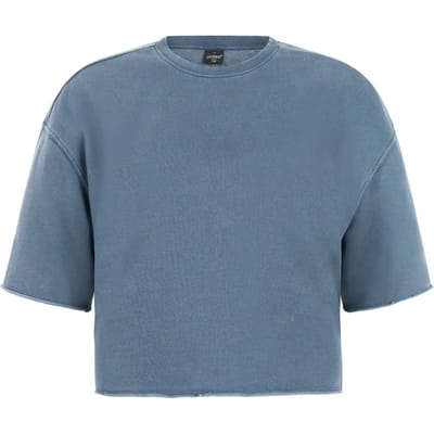 Protest PRTMayte - T-shirt Dames - Korte mouwen - Ronde hals - Loose fit - Blauw