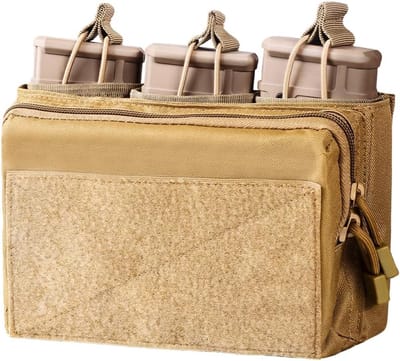 Tactische Mag-administratietas - drievoudig open Molle-zakje - 3 patches met haken en lussen voor Mag 223/5,56 - multifunctioneel en duurzaam