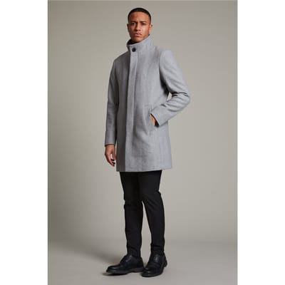 Regular fit lange jas van katoenmix met viscose