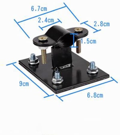 Fietsmand Beugel - Mandhouder Fiets - Fietsaccessoires Monteren - Verstelbaar IJzer - 1.5-5.4cm - Zwart