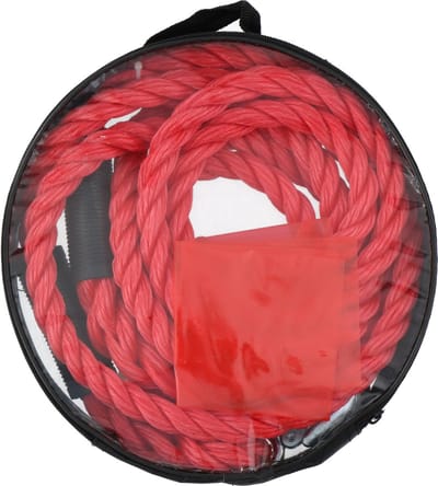 Dunlop Sleepkabel voor Auto's - 4 Meter - 2800 kg - met Rode Zichtbaarheidsvlag