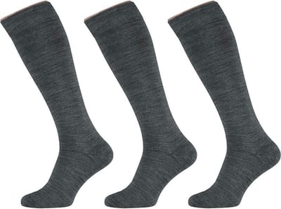 Apollo - 6-Pack - Merino Kniekousen - Antibacterieel - Anti-Jeuk - Heren - grijs - 39-42 - 120102000