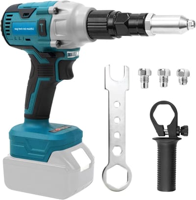Draadloze Nietmachine met LED Verlichting voor 2.4-5mm Blinde Nieten, Brushless Elektrisch, Compatibel met 18V Accu