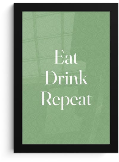 Poster in lijst - Fotolijst 20x30 cm - Posters - Eten - Drinken - Tekst - Mintgroen - Posterlijst zwart - Decoratie - Wanddecoratie woonkamer - Muurdecoratie slaapkamer