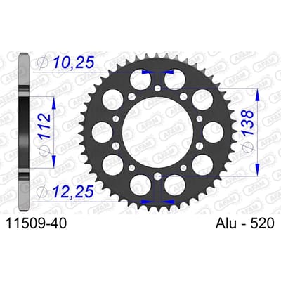 Tandwiel Afam 520 40 dents