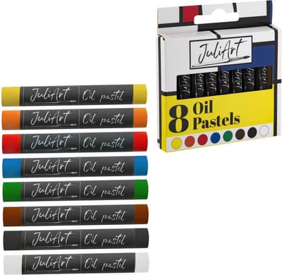 JuliArt Waspotloden Op Oliebasis - Waskrijtjes - Set van 8