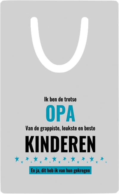 Hacebo® - ik ben de trotste opa van de grappigste, leukste en beste kinderen, en ja dit heb ik van hun gekregen metalen boekenlegger - de trotste opa - verjaardag - verjaardagscadeau - cadeau Bladwijzer boekenleggers - 7.6 cm x 5cm