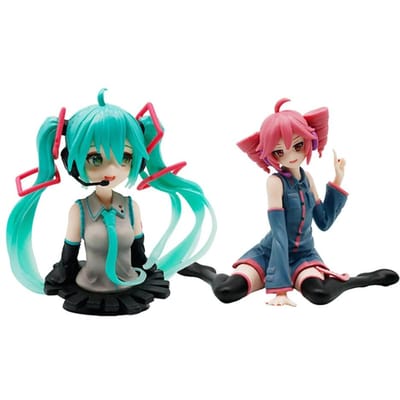 Op Voorraad Gezamenlijke Editie Kasane Teto Zittend Figuur Hatsune Miku Serie Virtuele Idol PVC Verzamelaar Model Cadeau