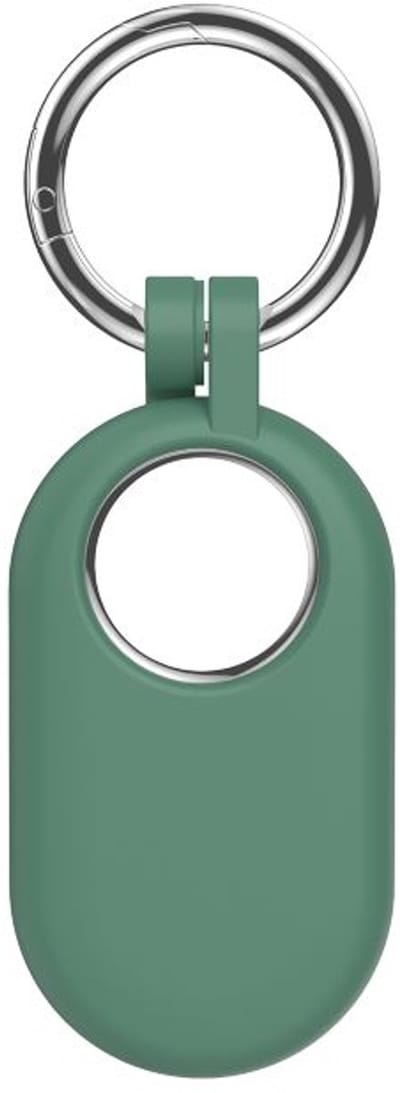 Jumada's Hoesje Geschikt voor Samsung SmartTag 2 - Siliconen Case / Houder / Sleutelhanger - Groen