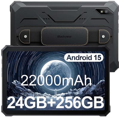 Tablet Blackview Active 8 Pro - 24GB RAM - 256GB ROM - 10,36 inch - Android - 22000mAh batterij - 2,4K FHD+ - Dual SIM 4G - IP68/IP69 K - GPS - NFC - Zwart