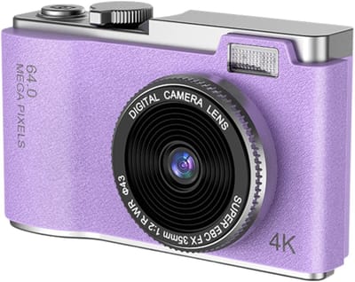 48MP digitale camera - 1080P autofocuscamera's voor fotografie 2,4 inch HD-scherm 16x zoom Voorkomt schudden Vlogcamera voor op reis (paars)