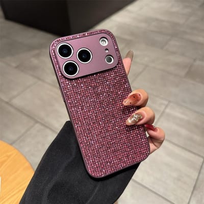 Esthetisch Glanzende Sterrenhemel Diamant Telefoonhoesje Voor iPhone 17 Air 16 E 15 14 Plus 13 12 11 Pro X R S Max Glanzende Strass Deksel iPhone X brown