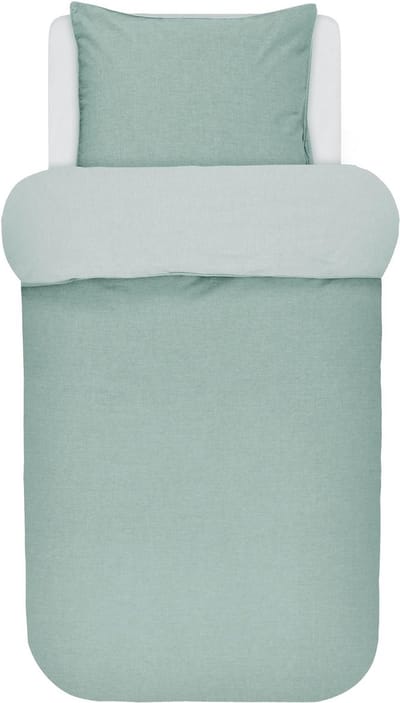 MARC O'POLO Washed Chambray Dekbedovertrek Sage green - Eenpersoons – 140x200/220 cm