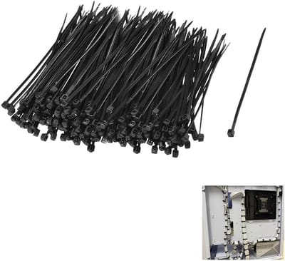 Dailygoods- Kabelbinders 600 stuks - Zwart - 80 mm x 1,8 mm - Zelfborgend - Hittebestendig - Duurzaam - Robuust nylon - Binders