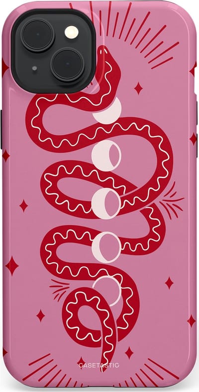 Casetastic Hoesje Geschikt voor Apple iPhone 15 Plus Magsafe - Stijlvolle Beschermende Duo-layer Case - Eclipseslang