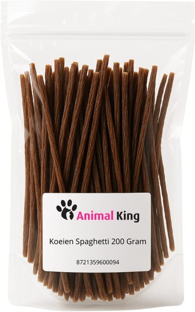 Animalking Koeien Spaghetti - Hondensnacks Gedroogd - Snacks Hond - Hondenvoeding - 200 Gram
