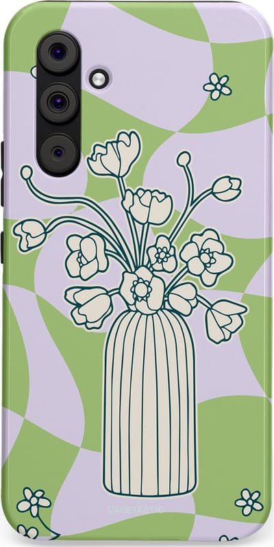 Casetastic Hoesje Geschikt voor Samsung A54 (5G) - Stijlvolle Beschermende Duo-layer Case - Bosje vol groen