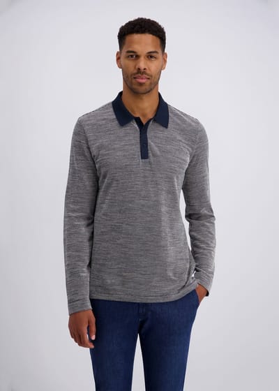pierre cardin Langarm-polo in Modern Fit