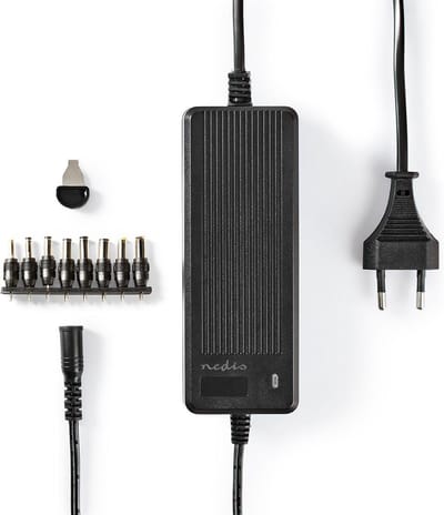 Nedis Universele Adapter – 60W – 6–16V DC – 8 Pluggen – Zwart
