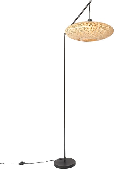QAZQA ostrava - Oosterse Vloerlamp | Staande Lamp - 1 lichts - H 180 cm - Naturel - Woonkamer | Slaapkamer | Keuken