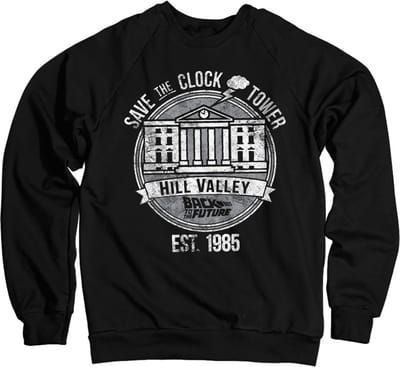 Back To The Future Sweater/trui -L- Save The Clock Tower Zwart