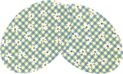 Knie Elleboog Strijk Stukken Patches Geel Licht Blauw Geruit Madeliefje 9.3 cm / 13.5 cm / Groen Wit Blauw