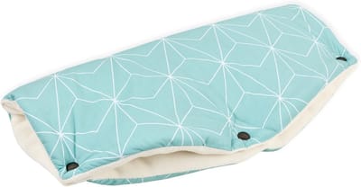 Kinderwagen Mof - Buggy Handwarmer - Warme Handen Houden - Met Drukknopen - 48 cm breed - Mint met diamant