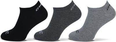 O'Neill unisex 3P sneakersokken basic grijs & zwart