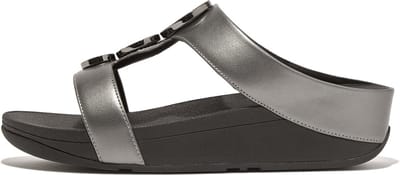 FitFlop Damessandalen Halo Bead-Circle Metallic H-Bar Slides HJ2