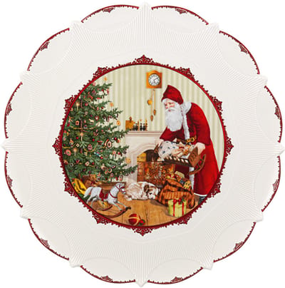 Villeroy & Boch Toy's Fantasy Plat Bord Kerstman En Cadeau's Large