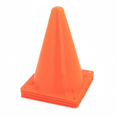 Jonotoys Sport/voetbal training pionnen - Set van 4x st - oranje - 20 cm - Sport - Veldsporten - Training pion/kegel/accessoire