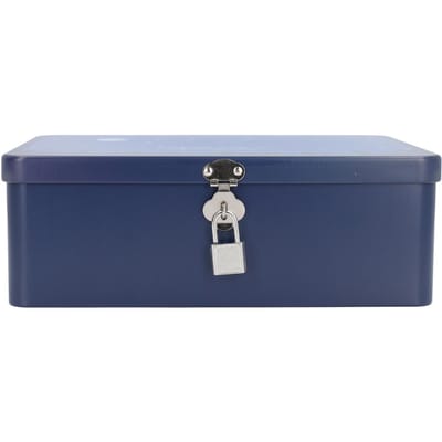 Retro Blikken Opbergdoos Grote Capaciteit Multifunctioneel Draagbaar Vintage Metalen Opbergcontainer voor Geld Cadeau white