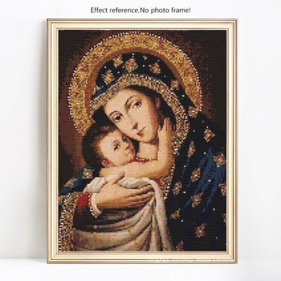 Peinture diamant bébé, broderie diamant, affichage complet, image de femme avec strass 20X30 black