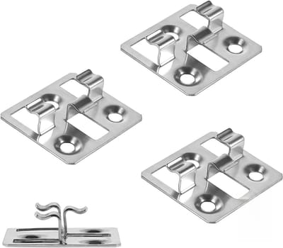 100 Stuks RVS Clips voor WPC Vloerbevestiging - Verborgen Spacers voor Composiet Terrasplanken, 3mm Opening, 7mm Hoogte