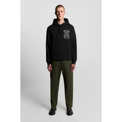 Lyle & Scott Sunshine Inn Graphic Hoodie Jet Black Größe: XXL | Kaputzenpullis Outlet | Herren | Schwarz