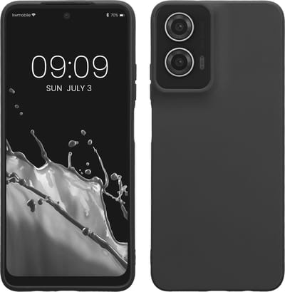 kwmobile telefoonhoesje geschikt voor Motorola Moto G35 5G - Hoesje voor smartphone - Back cover in mat zwart