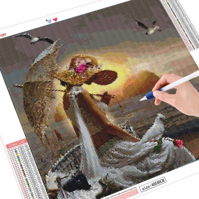 5D bricolage diamant peinture mosaïque fille Kits complets diamant broderie vente pleine perceuse carrée 30x30CM gray