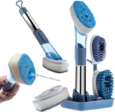 CLVP® Afwasborstel Met Zeepdispenser - Keukenborstel - Afwasborstel