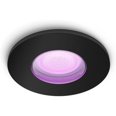 Philips Hue Xamento badkamer inbouwspot White and Color - Zwart - Rond