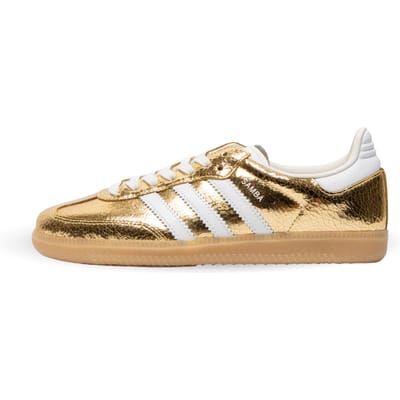 Adidas Samba OG Gold Metallic Cracked Leather