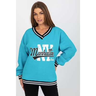 Manhattan Vibe Sweatshirt - Light Blue / One Size