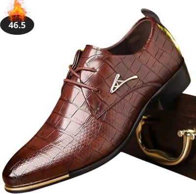 Livano Nette Schoenen Heren - Business Schoenen - Bruiloft - Kantoorschoenen - Leer - Met Veters - Bruin - Maat 46.5