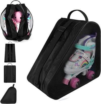 Unisex Skating Bag voor IJs- en Roller Schaatsen, Ademend en Ruim met Verstelbare Schouderband en Handvat voor Optimale Opslag