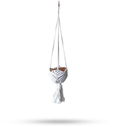 Macramé pannenlap decoratief - natuurlijk