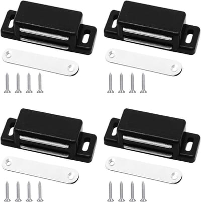 Set van 4 Magnetische Deursluiters voor Keukenkastjes met 16 Schroeven - Ideaal voor Keuken, Kasten en Lades